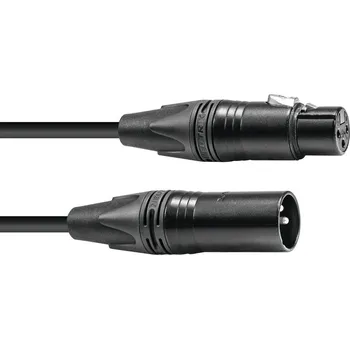 Audio kabel PSSO DMX kabel XLR 3-pinový, černý, 10m, konektory Neutrik