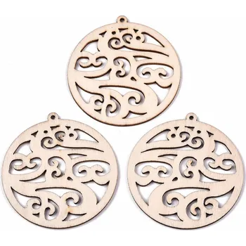 Vánoční dekorace Výřezy z překližky, dřev. Vánoční ozdoby, 6.3 x 5.9 cm, 1ks