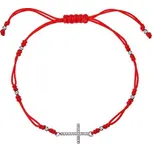 Evolution Group Červený kabala náramek s křížkem 13022.3 red + 2 měsíce na vrácení zboží