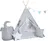 Elis Design Teepee Set Standard 160 x 110 cm, šedý