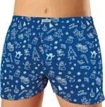 Andrie PS 5775 světle modré vánoční pánské trenýrky Barva: modrá světlá, Velikost: 3XL