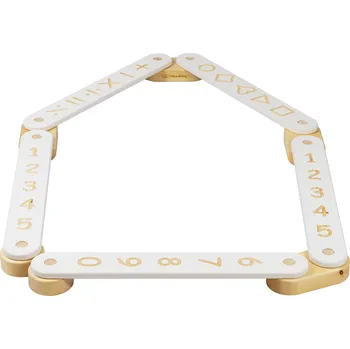 Hra na zahradu MeowBaby Dětská senzomotorická Montessori kladina, bílá, 5ks