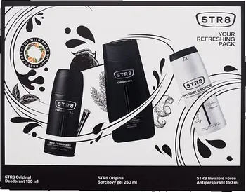 Kosmetická sada STR8 Original deodorant 150 ml + sprchový gel 250 ml + antiperspirant Invisible Force 150 ml