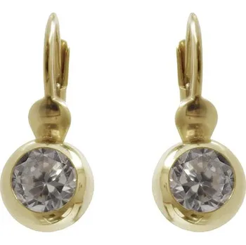 Náušnice Náušnice ze žlutého zlata se zirkonem, 2.01 g,