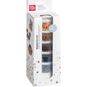 Dětské navlékací korálky Knorr prandell Zažehlovací korálky (6x500ks) hnědo šedé