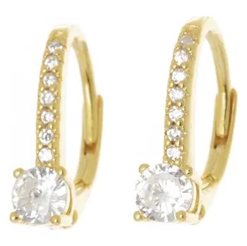 Náušnice Zlacené stříbrné náušnice se zirkony AGUC1955-G