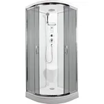 ARTTEC BRILIANT 90 x 90 cm - Parní sprchový box model 8 šedé sklo 5 let záruka