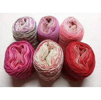 Příze Růženka merino 3-nitka 6x150m (Duhová krabička Růženka merino)