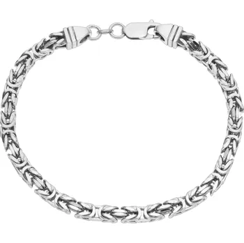 Náramek Bealio BEALIO Stříbrný náramek KRÁLOVSKÝ 5mm Délka náramku: 23 cm 03-11179-0500