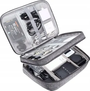 Příslušenství k zavazadlu Cestovní organizér na kabely a nabíječky 30 x 20 x 10 cm šedý