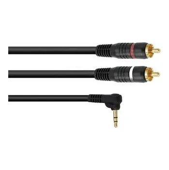 Audio kabel Kabel SKCW-5 Jack 3,5 stereo rohový - 2x RCA, 0,5m