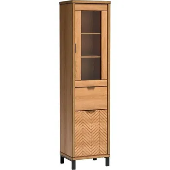 Knihovna Vitrína Fonti F2 s nožkama Dub karamel