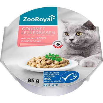 Krmivo pro kočku ZooRoyal Gourmet Leckerbissen losos v omáčce 12 × 85 g