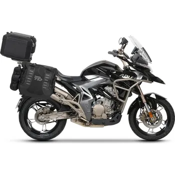 Zavazadlo na motocykl Kompletní sada sedlových brašen SHAD TERRA TR40 a černého hliníkového 48L topcase, včetně montážní sady SHAD Zontes ZT310-T/ T2-310