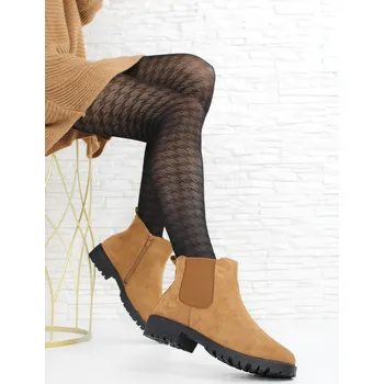 Dámská zimní obuv Modern World Hnědé chelsea boty FN-03-3CA Velikost: 38