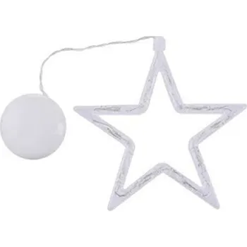Vánoční dekorace Vánoční světelná závěsná dekorace do okna, studená bílá, různé motivy na výběr Motiv: Hvězda