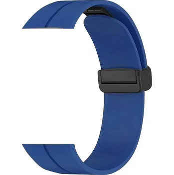 Příslušenství k chytrým hodinkám Silikonový řemínek s nastavitelnou magnetickou sponou 22mm pro hodinky Samsung / Huawei / Xiaomi / Garmin Barva: Modrá