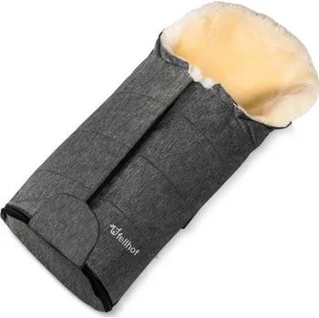 Fusak Zimní kožešinový fusak do kočárku Fellhof Gastein Barva: tmavě šedá s melírem