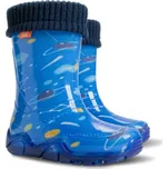 Dětské holínky Demar - STORMER LUX PRINT 0032 T- kosmos, modrá Barva: Modrá, Velikost: 26-27