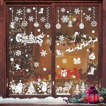 Vánoční dekorace Vánoční samolepky na okna - 8ks