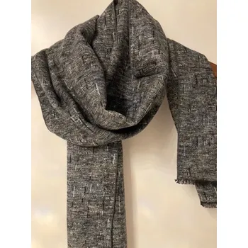 Šála Šála z česaného hedvábí šedá, WHITE ORCHID