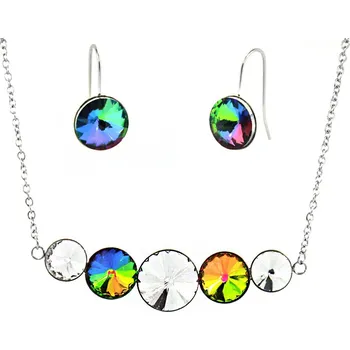 Souprava šperků JJ Style | Set s náhrdelníkem 316L s Krystaly