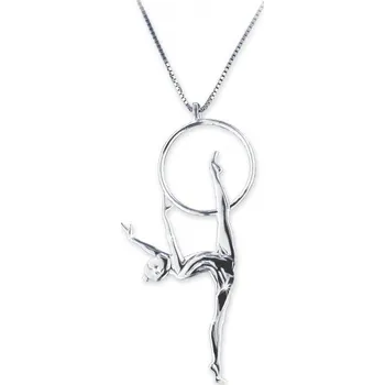 Přívěsek Mikelart,Stříbrný přívěsek gymnastka GR2,stříbro 925/1000