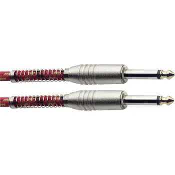 Audio kabel Stagg SGC3VT RD, nástrojový kabel Jack/Jack, 3 m, červený