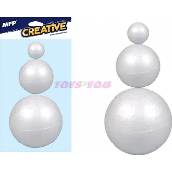 Vánoční dekorace Koule set 6, 8, 10cm/3ks polystyren