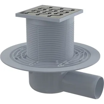 kanalizace Podlahová vpust Alcadrain (Alcaplast) 105 x 105/50 mm boční, mřížka nerez, vodní zápachová uzávěra APV102