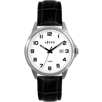 Hodinky LAVVU Náramkové stříbrno-černé pánské hodinky ÖREBRO LWM0240 ( )