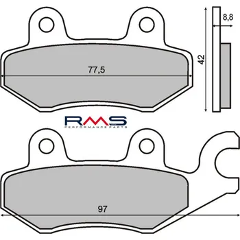 Brzdová destička Brzdové destičky RMS 225100350 organické