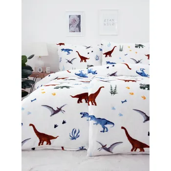 Povlečení Povlečení mikroplyš Exclusive dinosauři 140 x 200, 70 x 90 cm zipový uzávěr