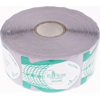 Umělé nehty Papírové šablony na nehty zaoblené EzFlow - zelené