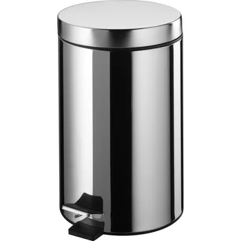 Odpadkový koš BISK Erga Basic, odpadkový koš kulatý 5l, leštěná ocel, ERG-05896