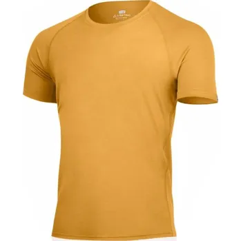Pánské tričko LASTING pánské merino triko QUIDO hořčicové Velikost: S