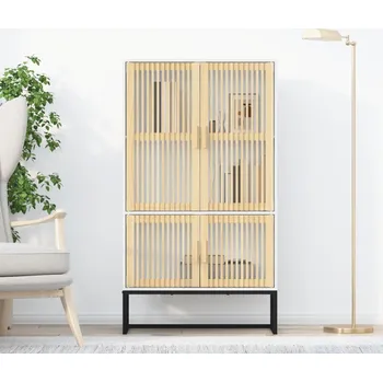 Příborník do zásuvky vidaXL Highboard 70 x 35 x 125 cm kompozitní dřevo [352139] Barva: Bílá