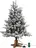 Zasněžený vánoční 3D stromek s osvětlením 200 LED s barevnými efekty jedle, 90 cm