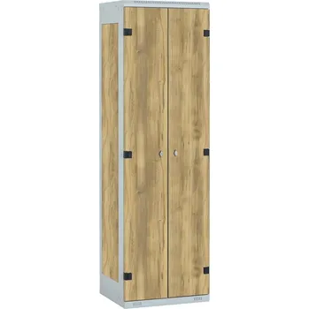 Šatní skříň TRITON šatní skříň 2-dveřová kov-lamino T1525, šedá - dub Baroque Gold + doprava zdarma