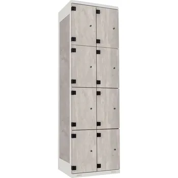 TRITON šatní skříň s 8 boxy kov-lamino T1970, šedá - beton + doprava zdarma