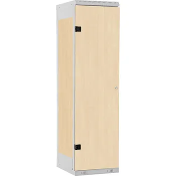 Šatní skříň TRITON šatní skříň 1-dveřová kov-lamino T1970, šedá - bříza + doprava zdarma