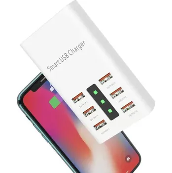 Chytrá USB 6 portová nabíječka