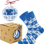 Lonka Vánoční baňka modrá Velikosti Lonka II: 38-41 (25-27)