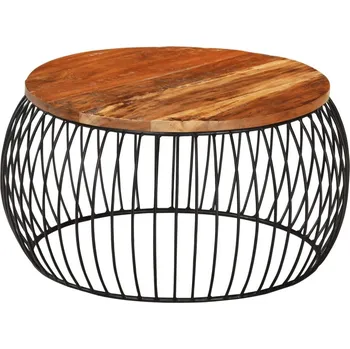 Konferenční stolek vidaXL Konferenční stolek Ø 68 cm masivní recyklované dřevo [338022]