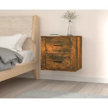 Noční stolek vidaXL Nástěnný noční stolek 50x36x47 cm [816861] Barva: kouřový dub