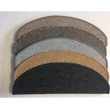 Koberec Nášlapy na schody Nature Varianta: Nature světle béžová půlkruh 24x65 cm