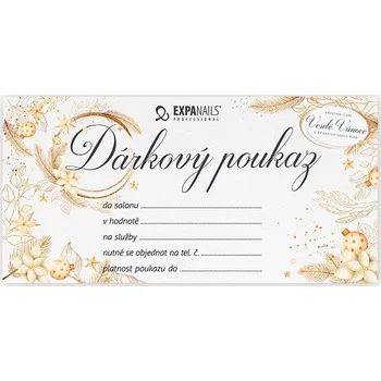 Dárková krabička Dárkový poukaz pro klientky - Vánoční zlatý