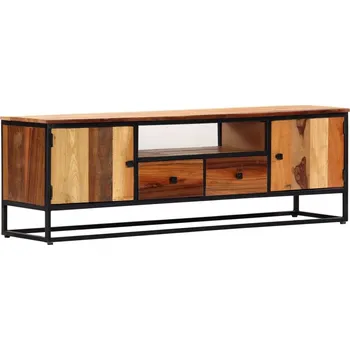 Televizní stolek vidaXL TV stolek 120 x 30 x 40 cm masivní recyklované dřevo a ocel [282726]