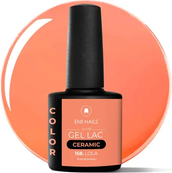 Lak na nehty ENII NAILS Gel lak Ceramic 158 Lola - gelový lak bez HEMA, 10 ml