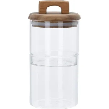 Dóza na potraviny Dvoupatrová skleněná nádoba Stenny 2 x 600 ml